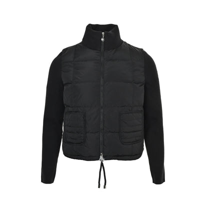 Moncler/Multiple Quilted Double Pocket Knitted Patchwork Down Jacket