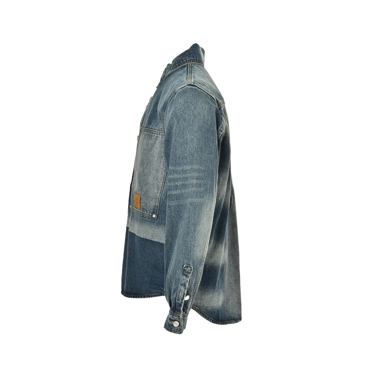 Louis Vuitton 24Fw sun-faded washed denim jacket
