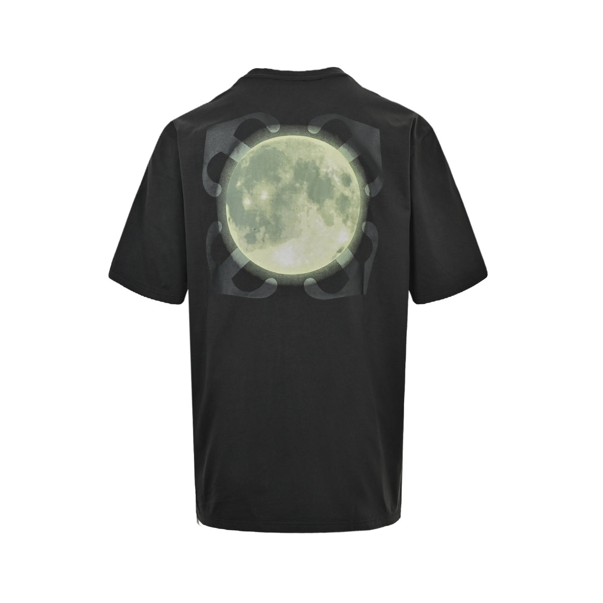 OFF With washed moon print short sleeves