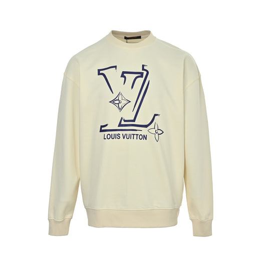 Louis Vuitton 25Fw sketch presbyopic logo round neck sweatshirt