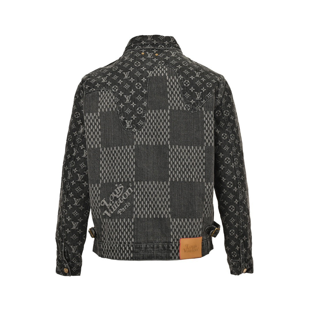 Louis Vuitton classic checkerboard washed denim jacket