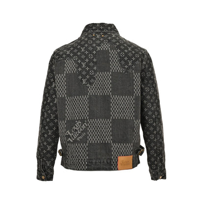 Louis Vuitton classic checkerboard washed denim jacket