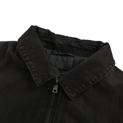Prada triangle distressed denim cotton jacket