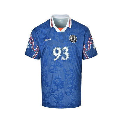 Adidas BAPE joint flame pattern Polo short sleeves