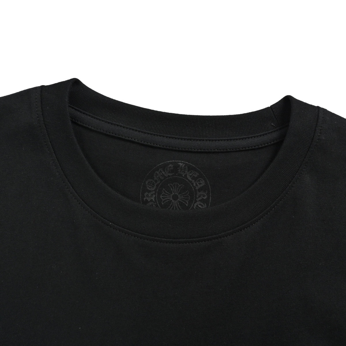 Chrome Hearts/Chrome Heart Vertical Color Block Sanskrit Cross Print Short Sleeves