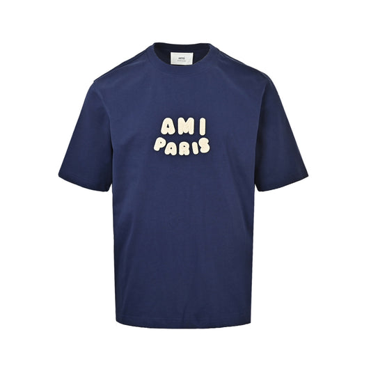 Ami Paris crochet monogram embroidered short sleeves