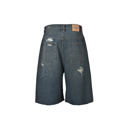 Balenciaga distressed denim shorts