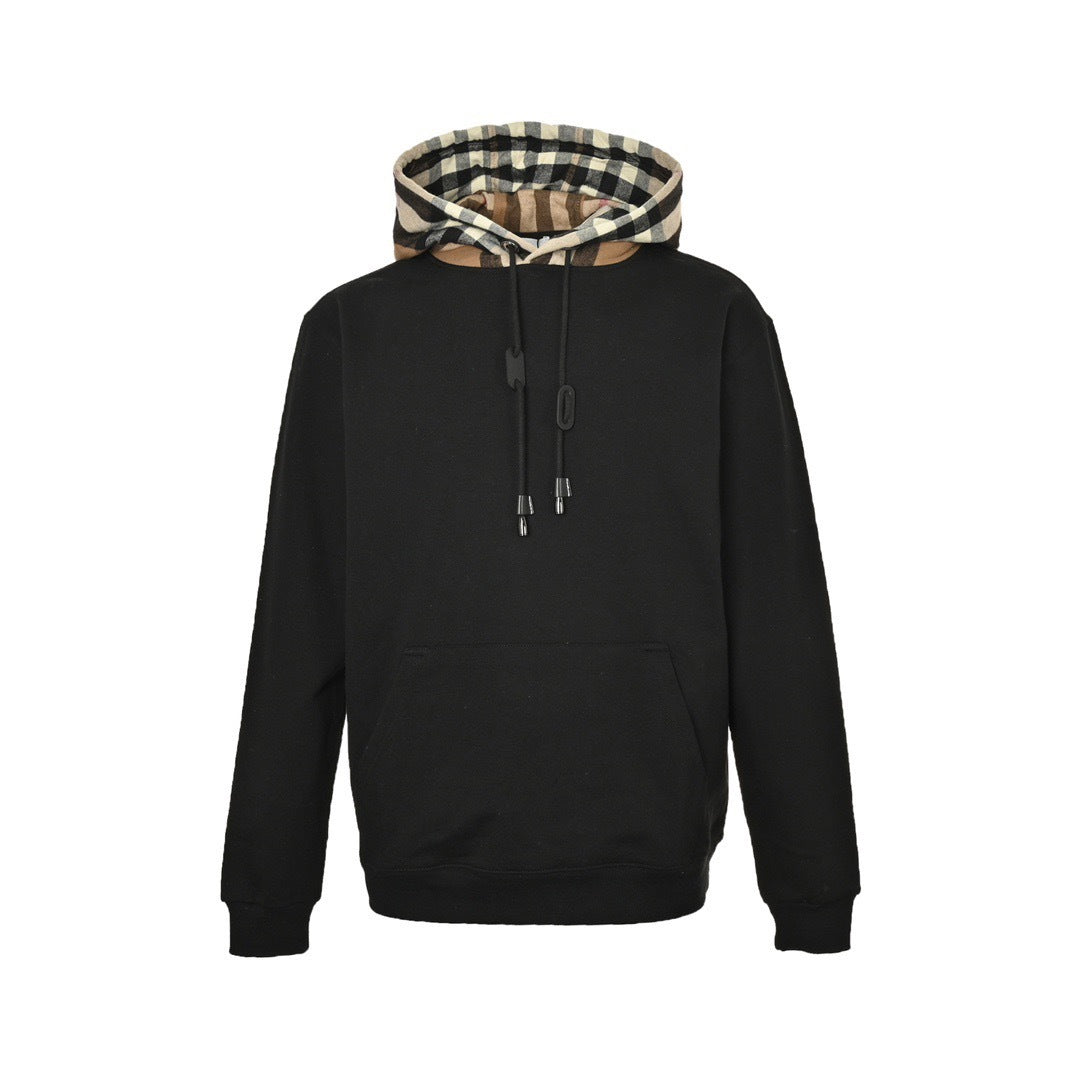 Burberry 23Fw plaid hooded sweatshirt