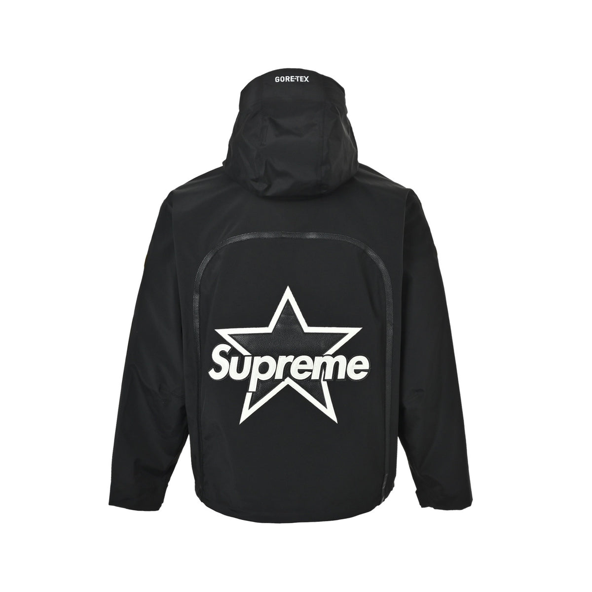 Supreme collaboration logo patch waterproof zipped jacket