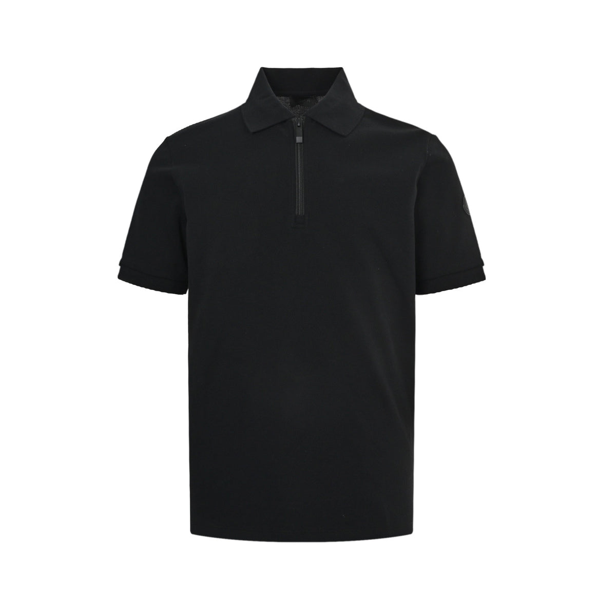 Moncler/Mask 26ss Half zipper arm silicone logo Polo short sleeves