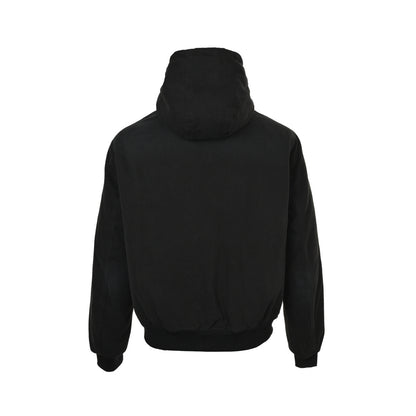 Prada 25Fw triangle logo hooded cotton jacket