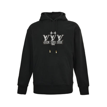 Louis Vuitton 25Fw pearl letter logo hooded sweatshirt