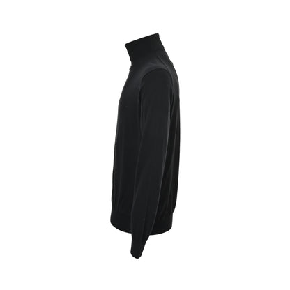 Prada collared jacquard turtleneck sweater