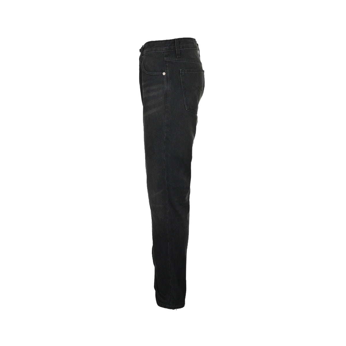 RALPH LAUREN black suede leather brand jeans​​