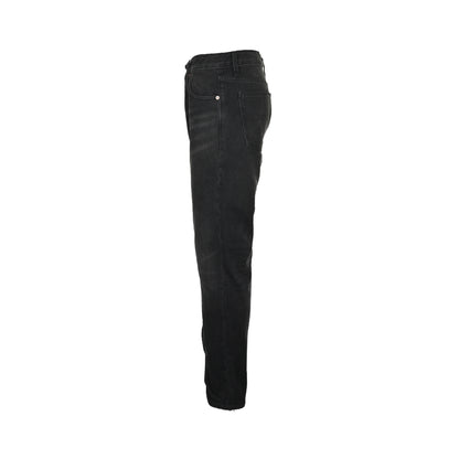 RALPH LAUREN black suede leather brand jeans​​