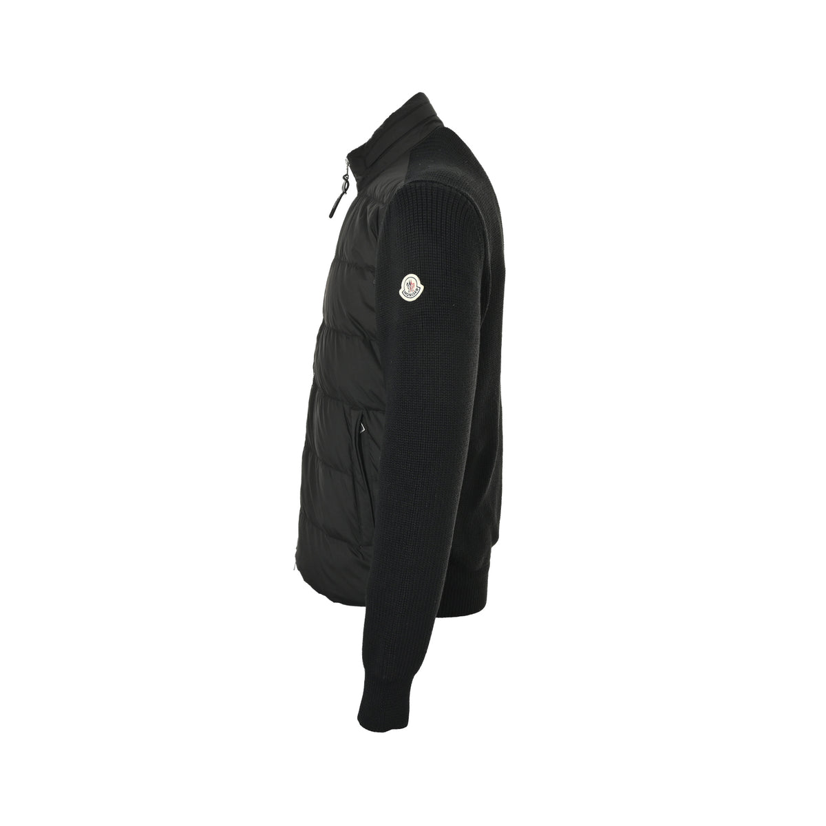 Moncler/Mask quilted knitted patchwork down jacket