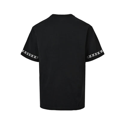 Louis Vuitton Louis Vuitton jacquard knitted short sleeves with logo on cuffs and small letters