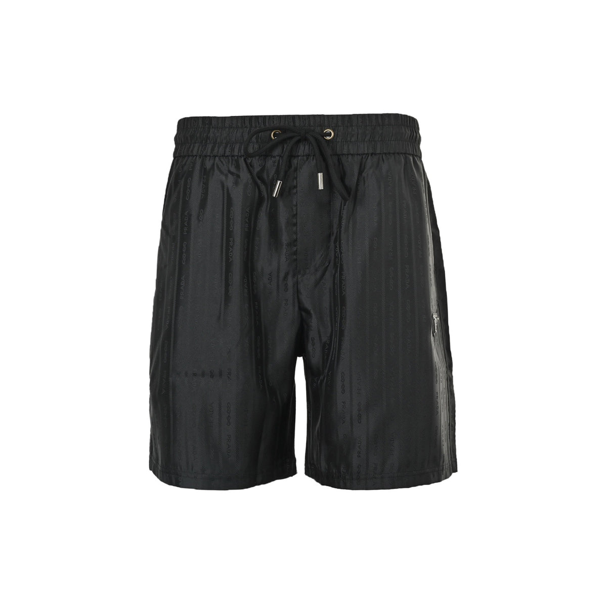 Prada dark pattern jacquard triangle beach shorts