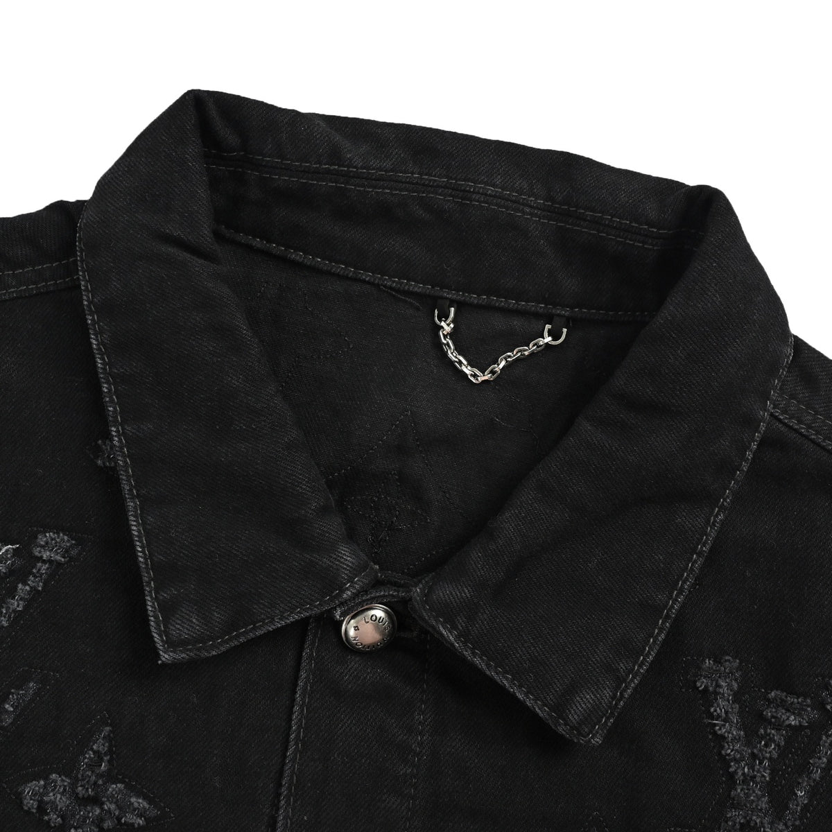 Louis Vuitton washed ripped denim jacket