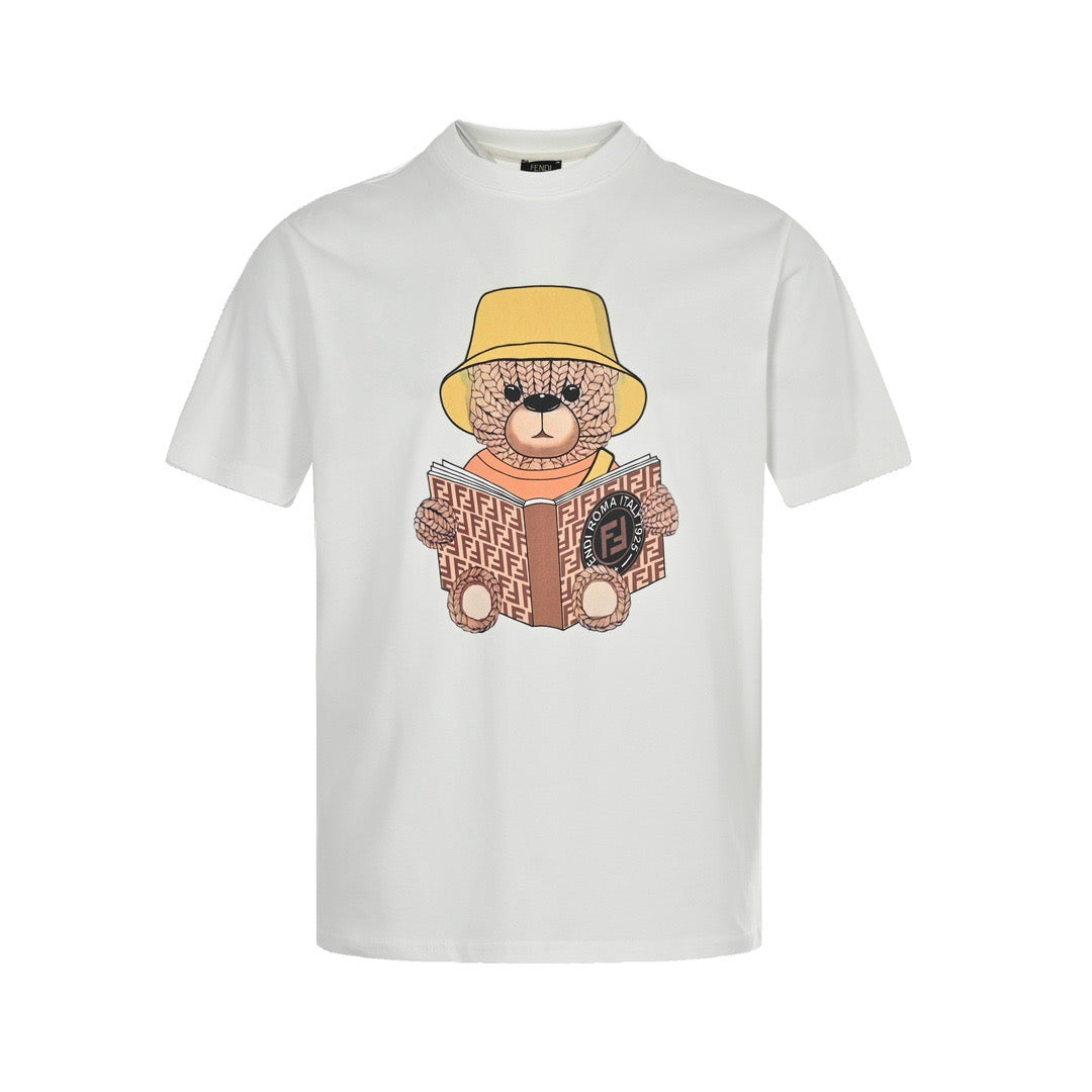 Fendi 23ss woolen bear print short sleeves
