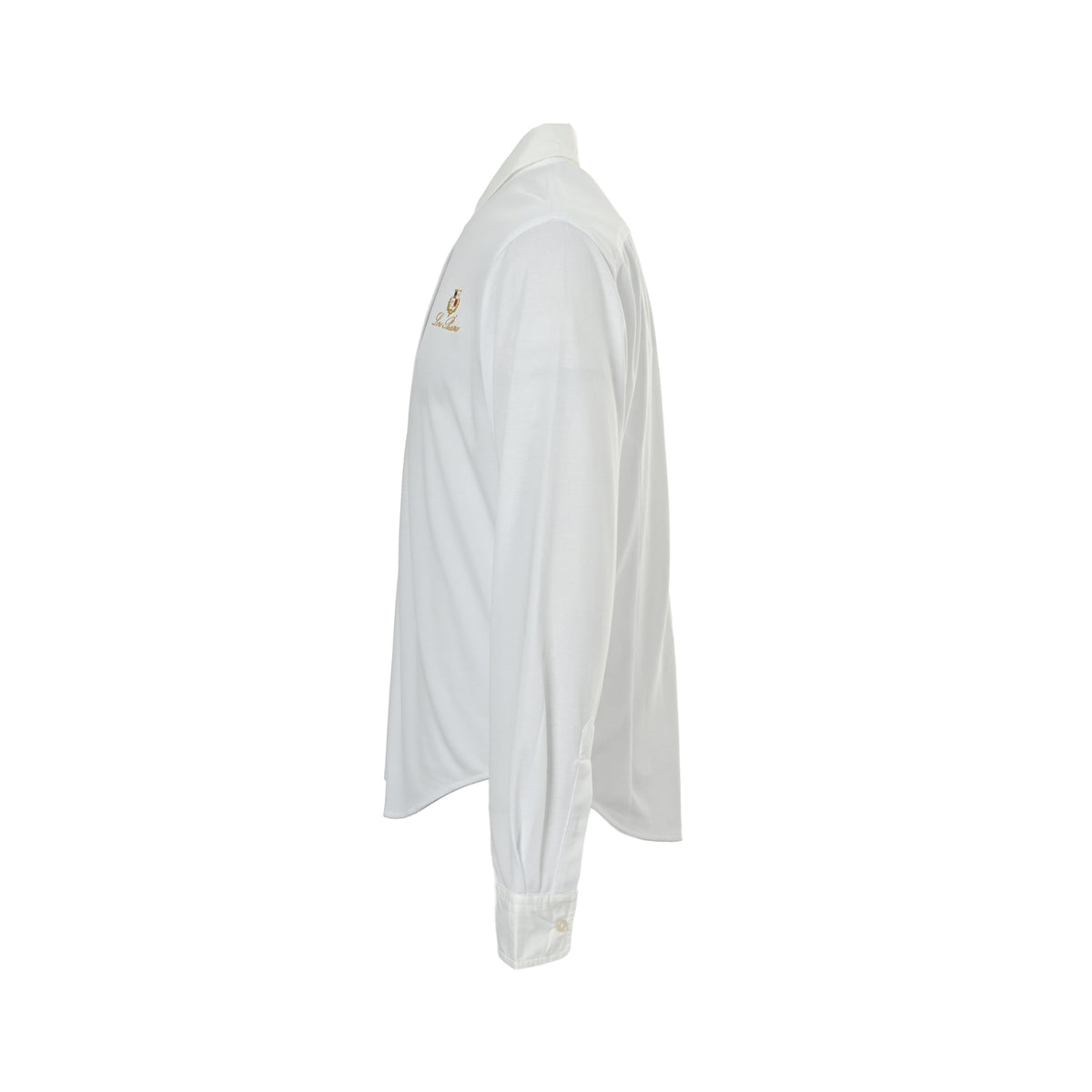 LORO PIANA LP logo embroidered long-sleeved shirt