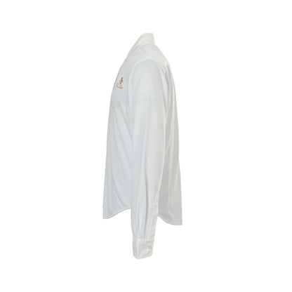 LORO PIANA LP logo embroidered long-sleeved shirt