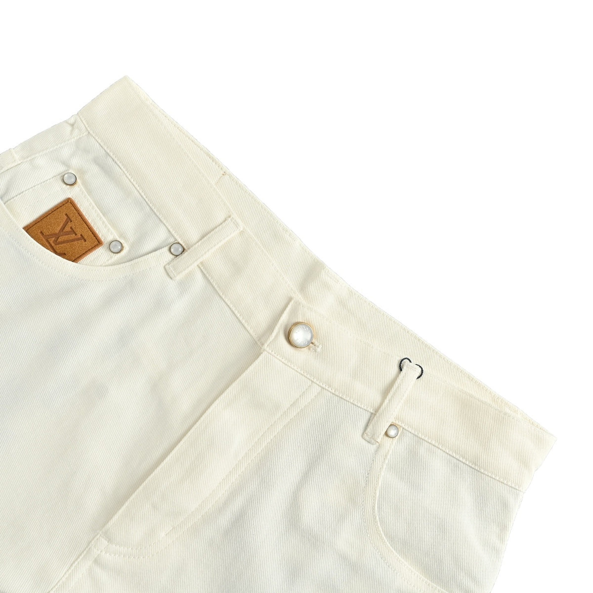 Louis Vuitton 25ss denim shorts with embroidered logo on back pocket