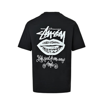 Stussy 26ss back lip print short sleeves