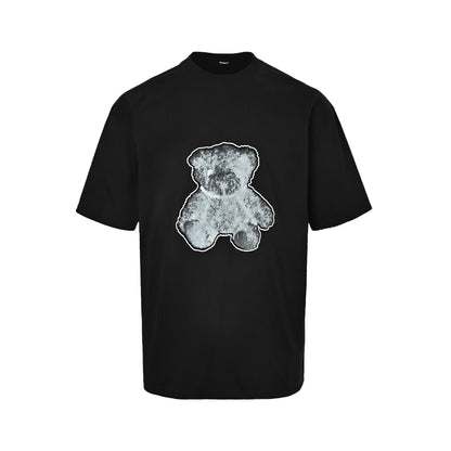 We11 Done pearl reflective front and back bear print short sleeves