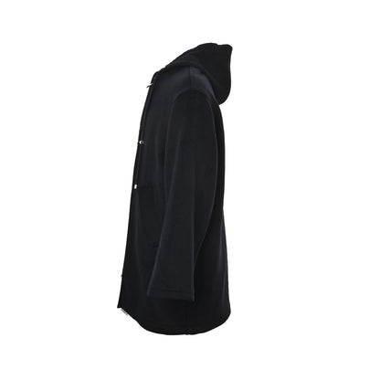 Loewe/Luo Yiwei long hooded coat with leather label