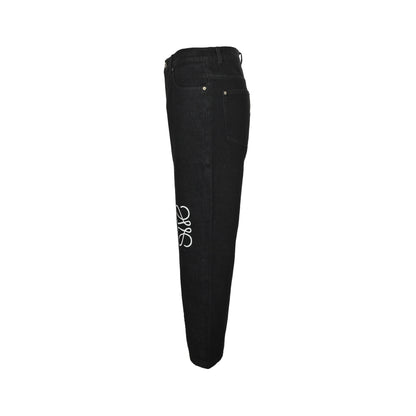 Loewe/Luo Yiwei Anagram burnt flower hollow logo suit jeans