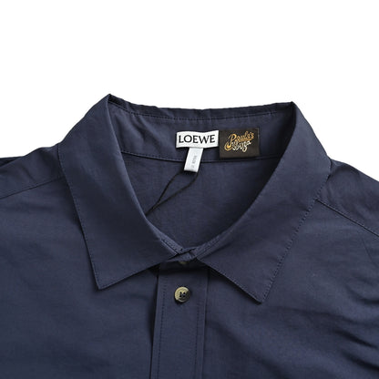 Loewe/Loewei patch pocket embroidered short-sleeved shirt