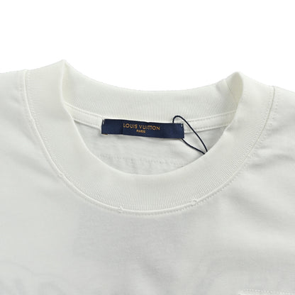 Louis Vuitton 26ss heavy duty frayed patch embroidered short sleeves