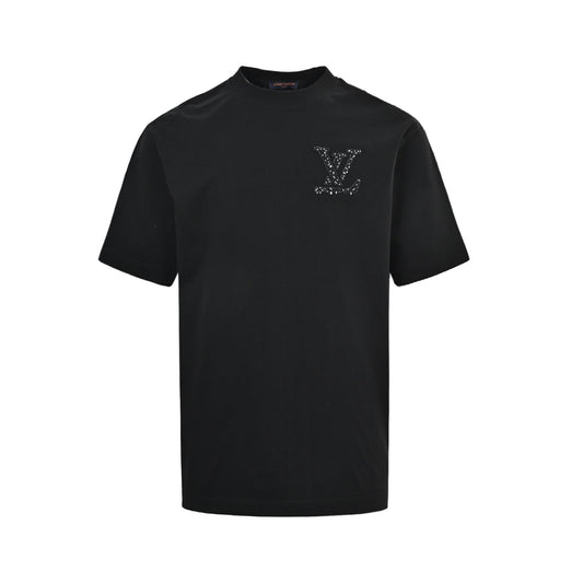 Louis Vuitton cross-stitch woven embroidery short sleeves