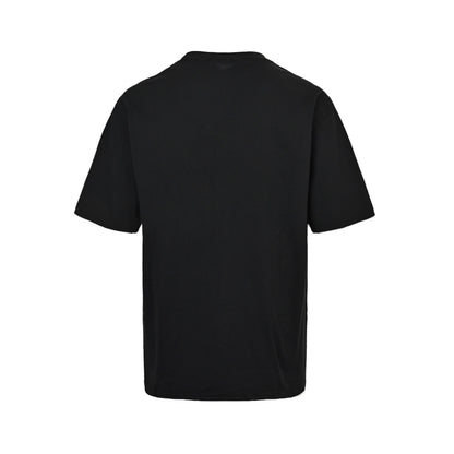 Prada 25ss green triangle logo short sleeves embroidered on the chest