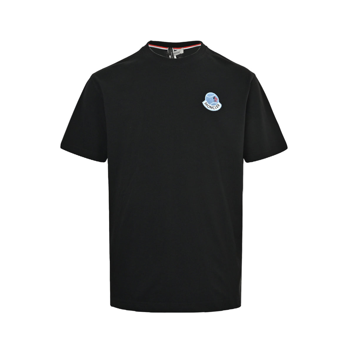 Monecler/Mask Flocked Logo Round Neck Short Sleeves