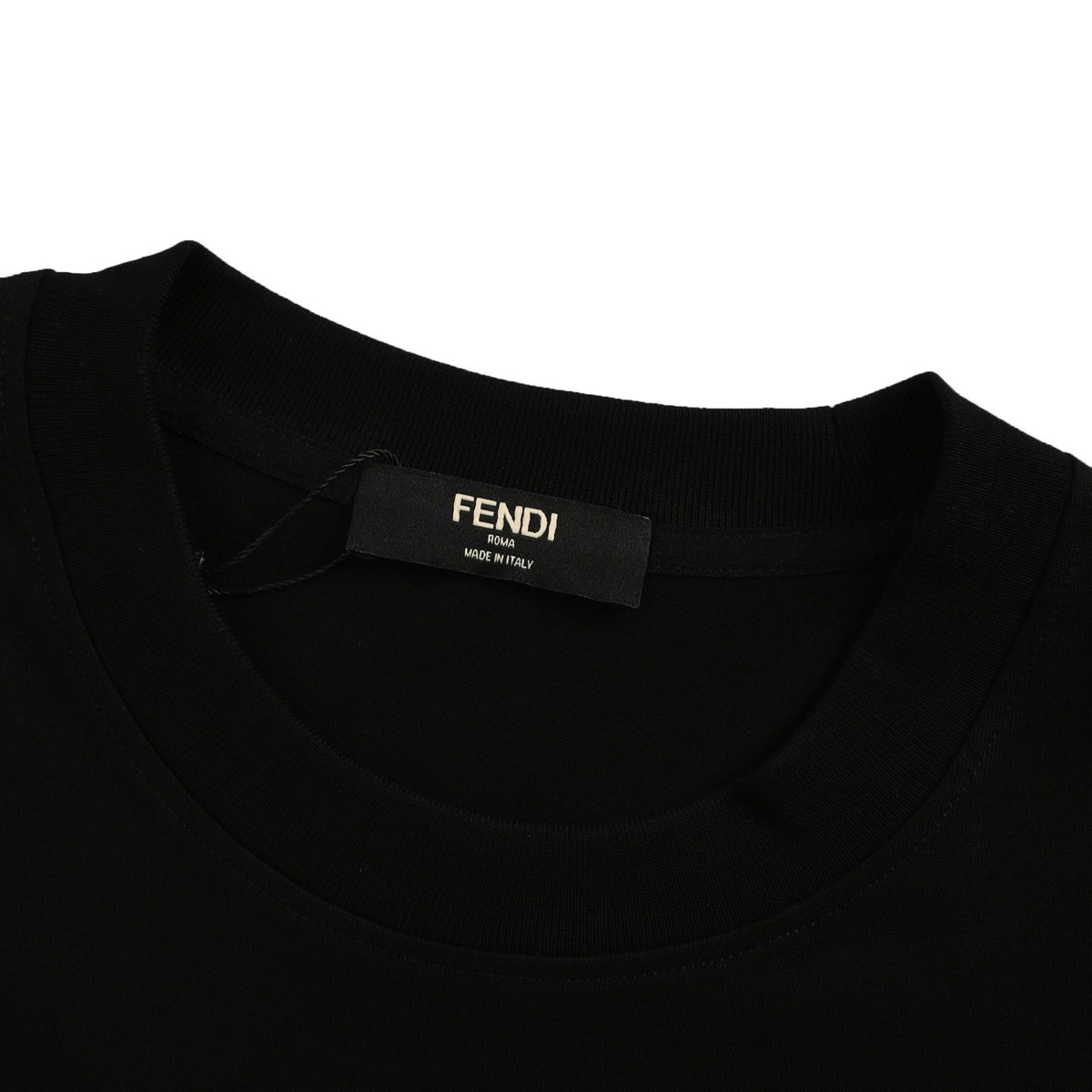 Fendi 25ss flocked eye letter print short sleeves