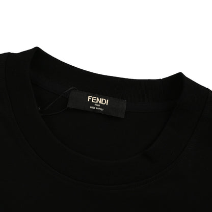 Fendi 25ss flocked eye letter print short sleeves