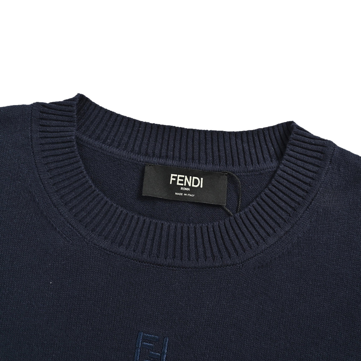 Fendi FF embroidered logo knitted short sleeves