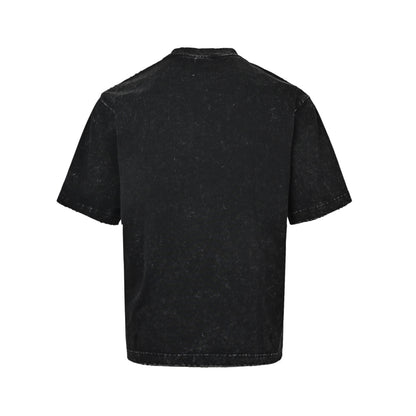 Balenciaga hot diamond milk tea cup distressed washed short sleeves
