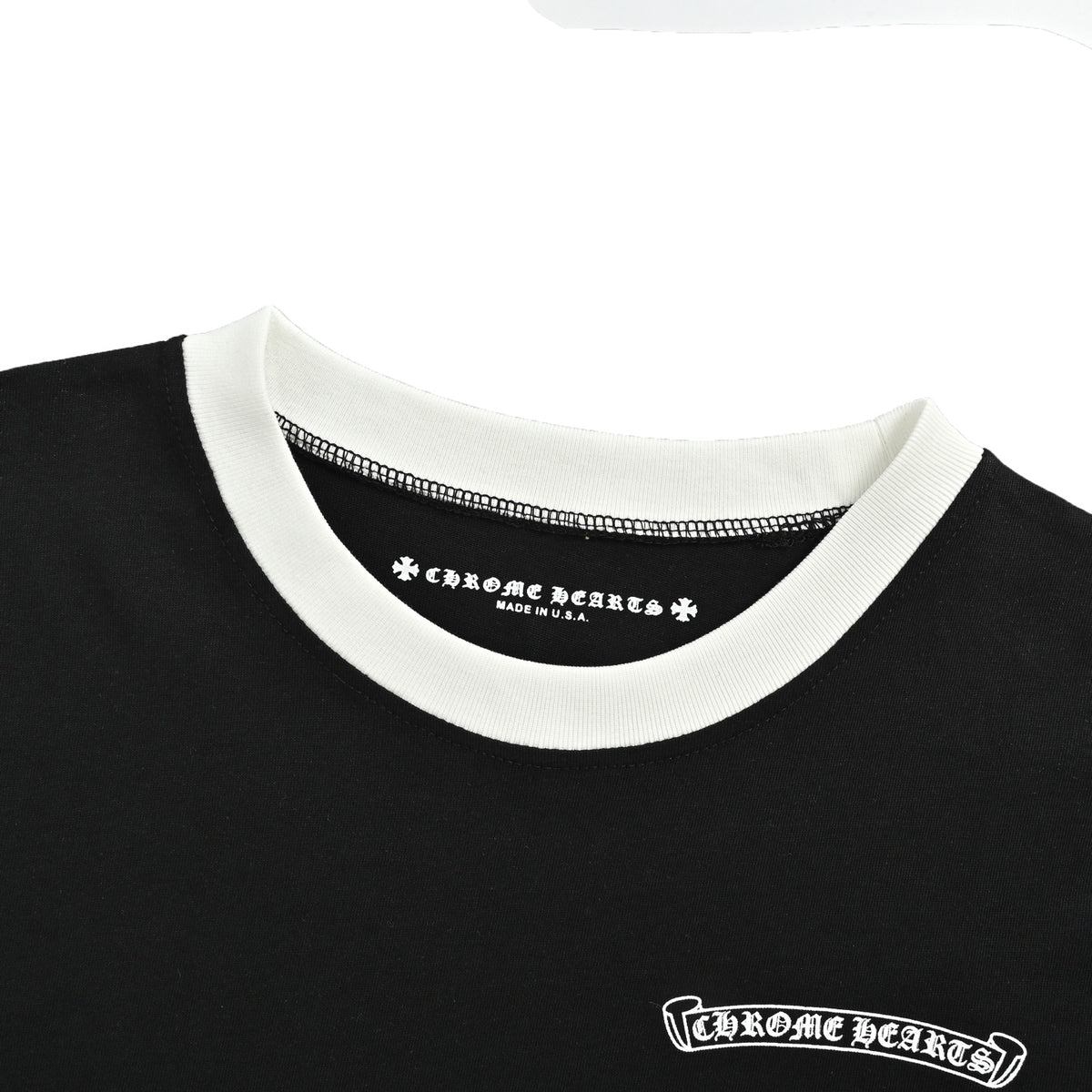 Chrome Hearts Contrast Color Splicing Short Sleeves