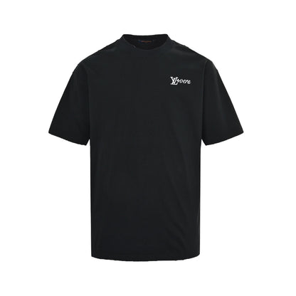 Louis Vuitton short sleeves with embroidered letters on the front and back
