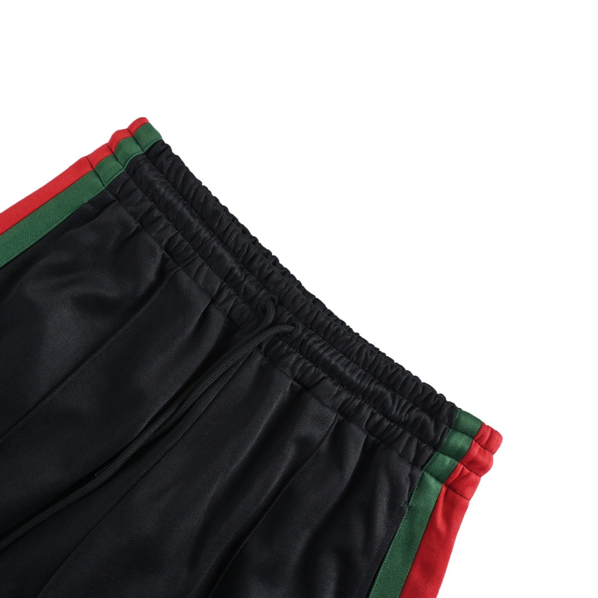Gucci red and green web drawstring trousers
