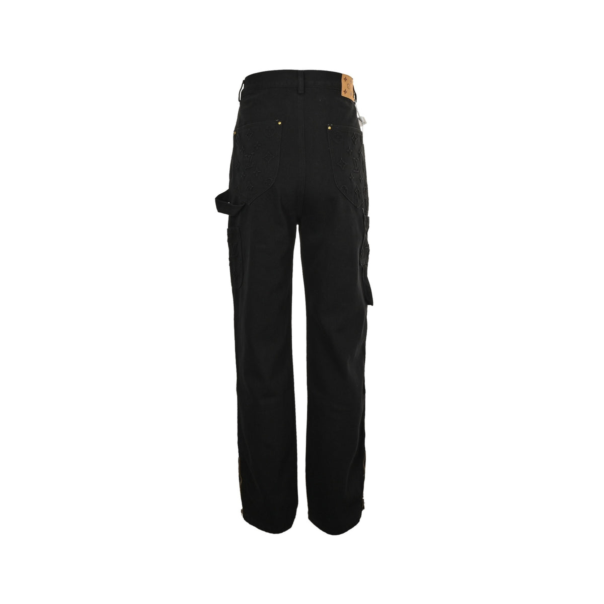 Louis Vuitton presbyopic embossed washed jeans