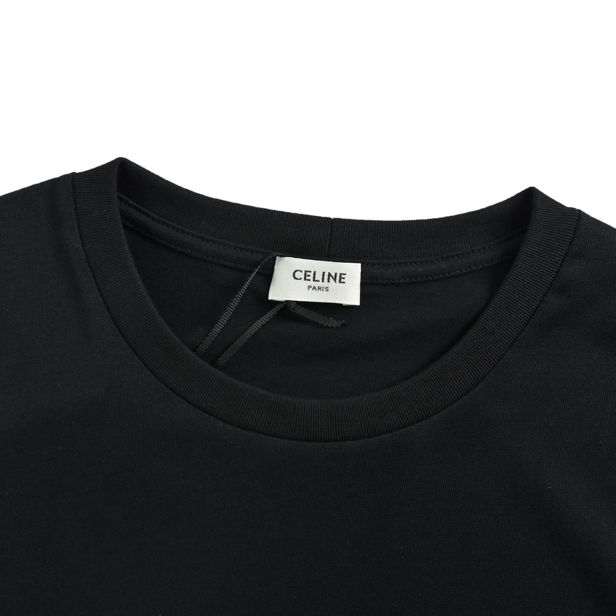 Celine red embroidered pocket short sleeves