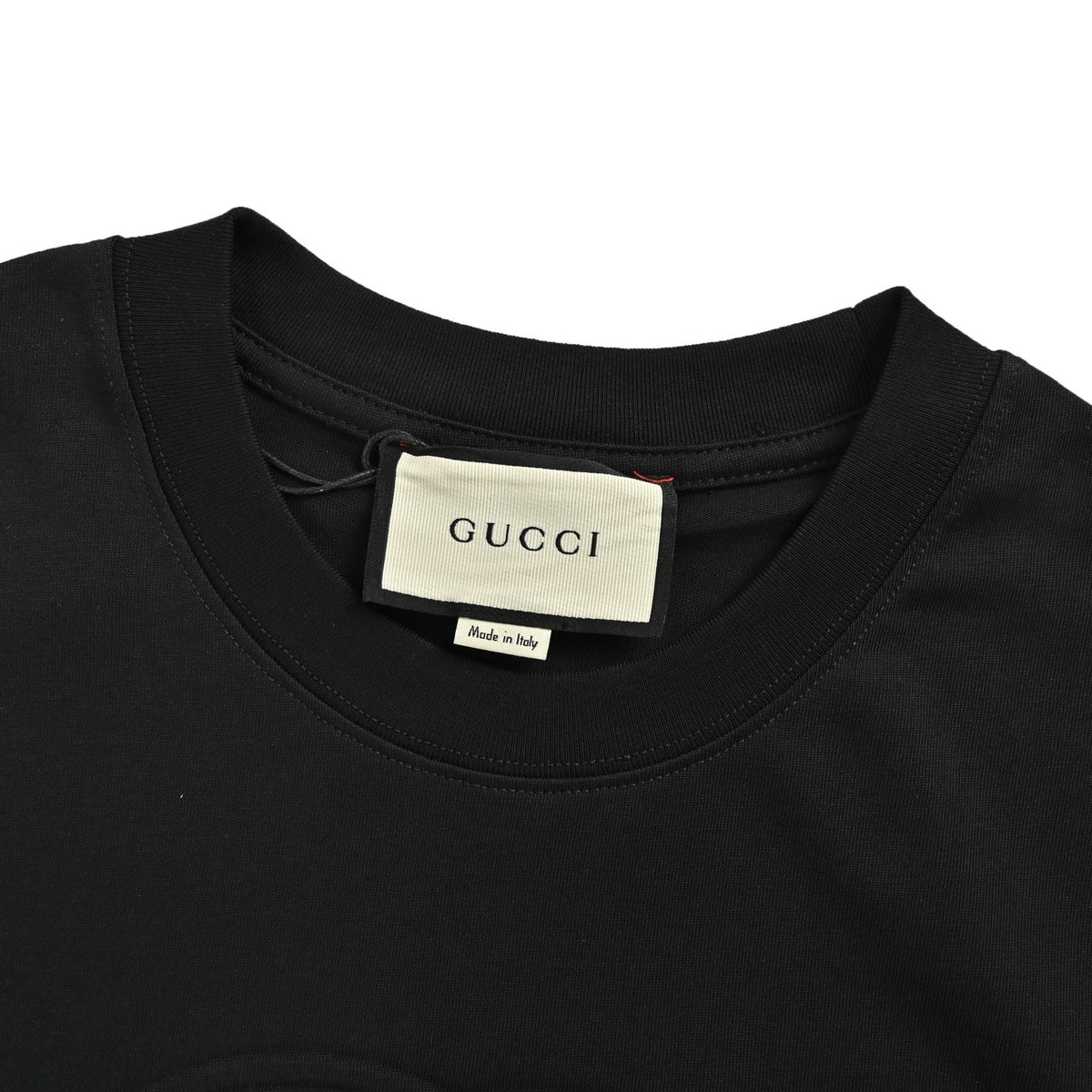 Gucci 26ss embossed letter logo short sleeves