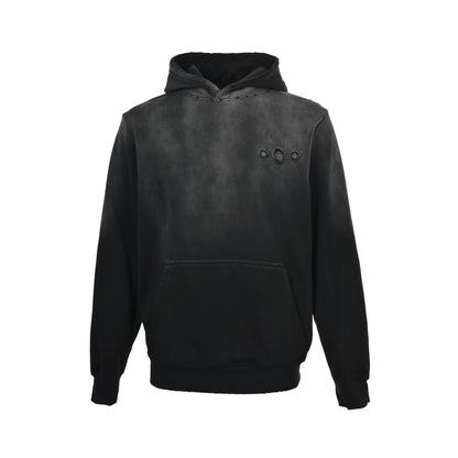 Louis Vuitton cloud logo cut patch embroidery washed hooded sweatshirt