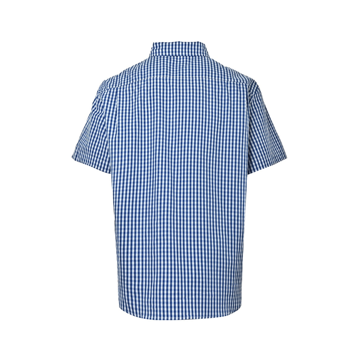 Loewe/Loewei logo embroidered plaid short-sleeved shirt