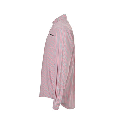 Miu Miu pink vertical striped long-sleeved shirt