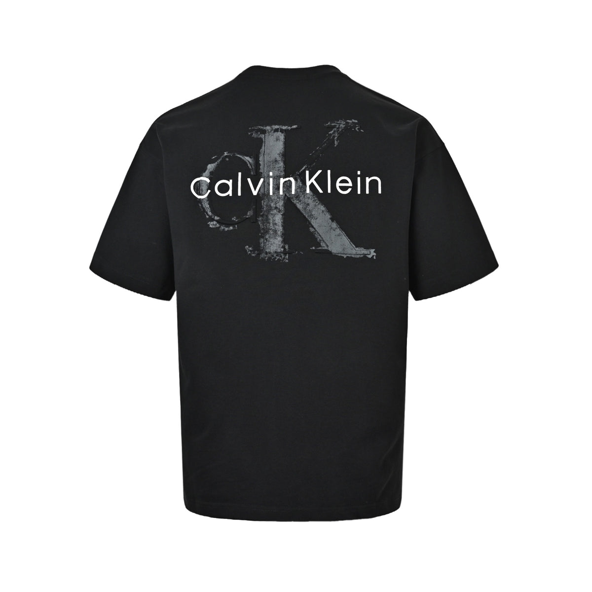 Calvin Klein CK 24ss round neck short sleeves with inkjet lettering on the back